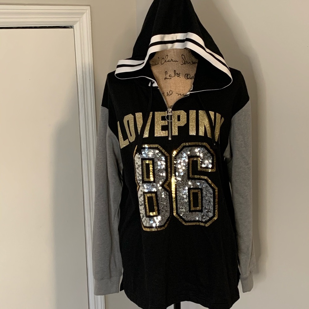 Pink Bling Campus Tunic Pullover